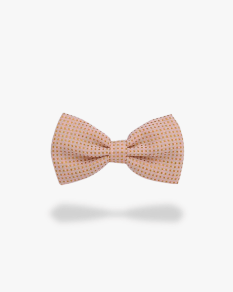 Noeud papillon beige a pois