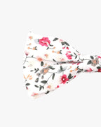 Noeud papillon fleuri | Blanc Blanc