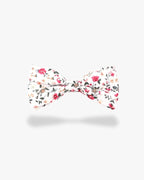 Noeud papillon fleuri | Blanc Blanc