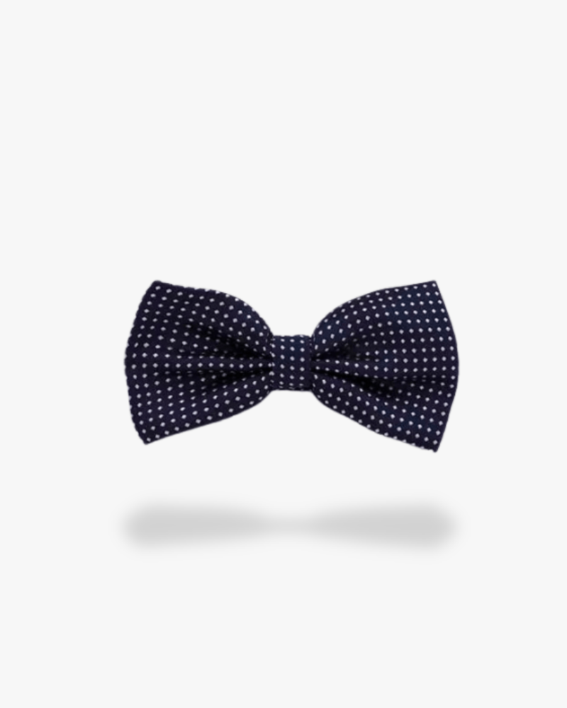noeud papillon bleu marine a pois