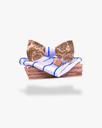 Noeud papillon en bois | Fleuraison Motif 1