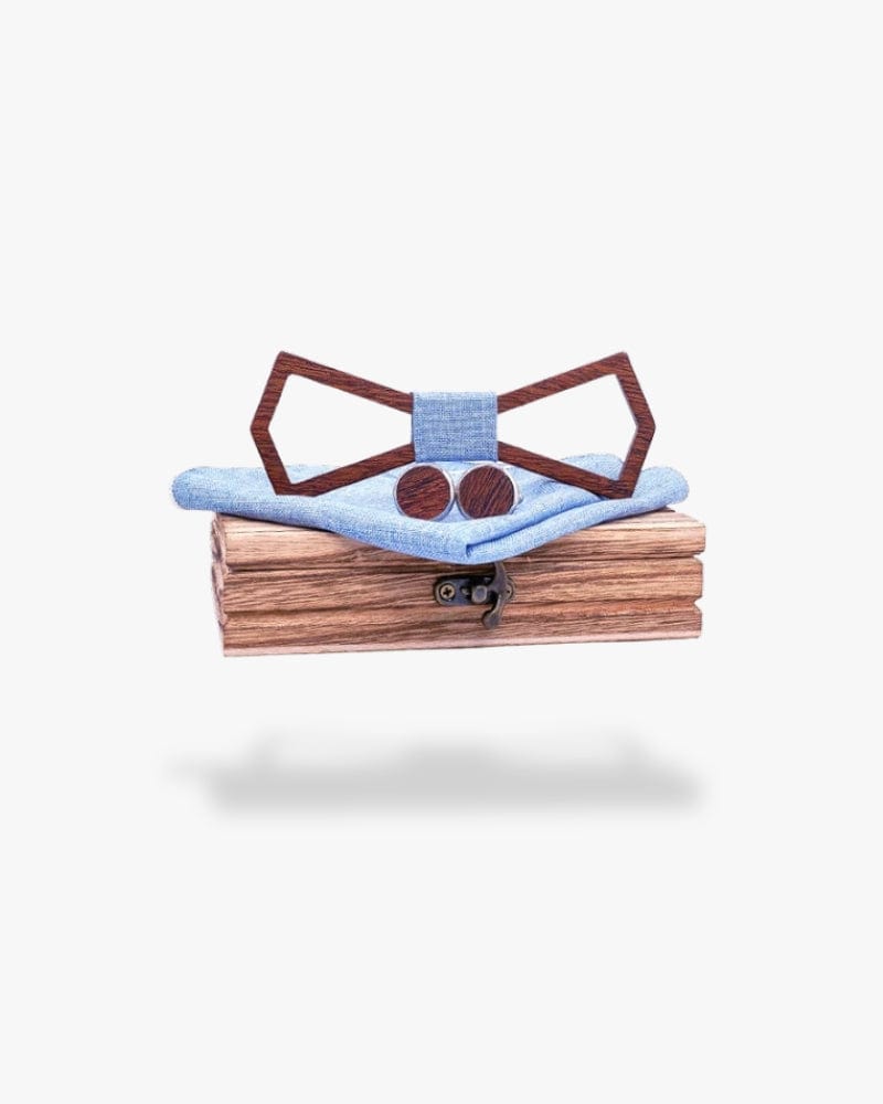 Noeud papillon en bois | Minimaliste Motif 2