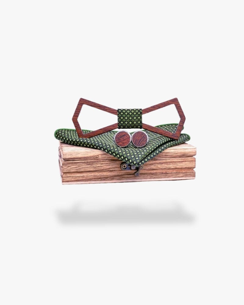 Noeud papillon en bois | Minimaliste Motif 1