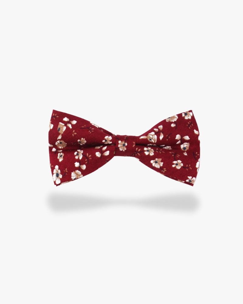 Noeud papillon fleuri | Bordeaux Bordeaux