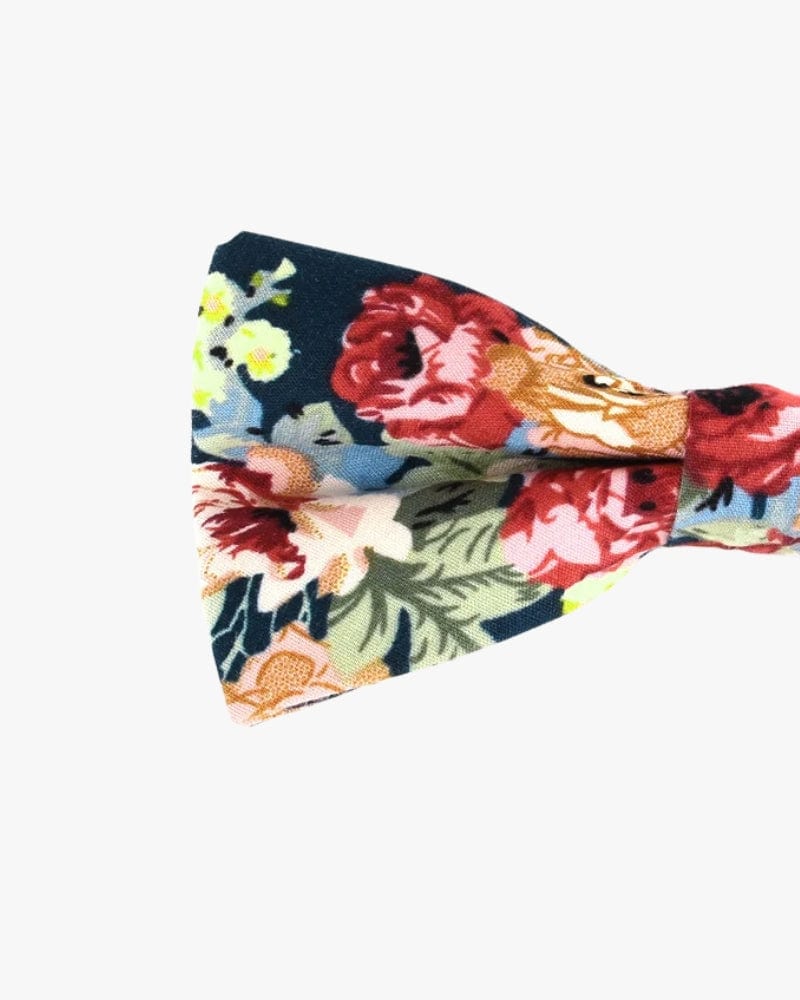 Noeud papillon fleuri | Champêtre Bleu marine