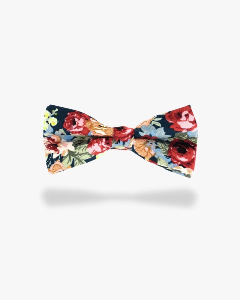 Noeud papillon fleuri | Champêtre Bleu marine