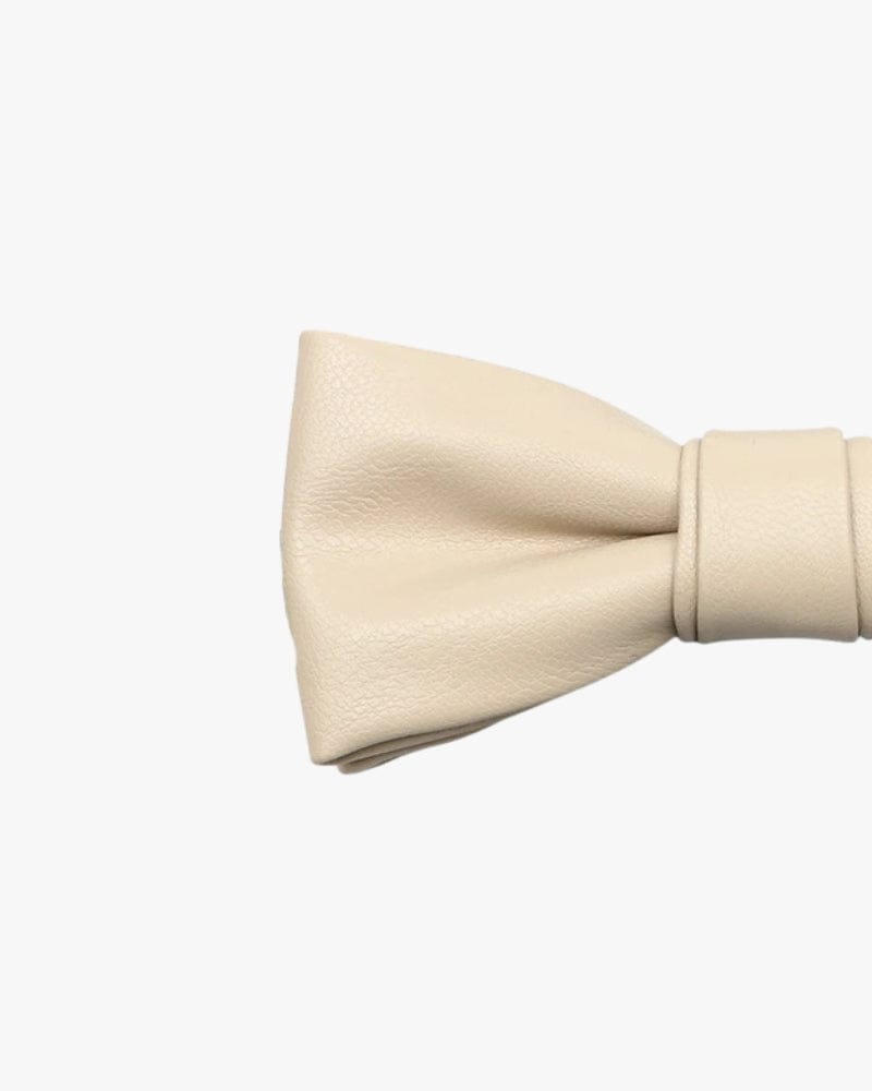 Noeud papillon en cuir | Beige Beige