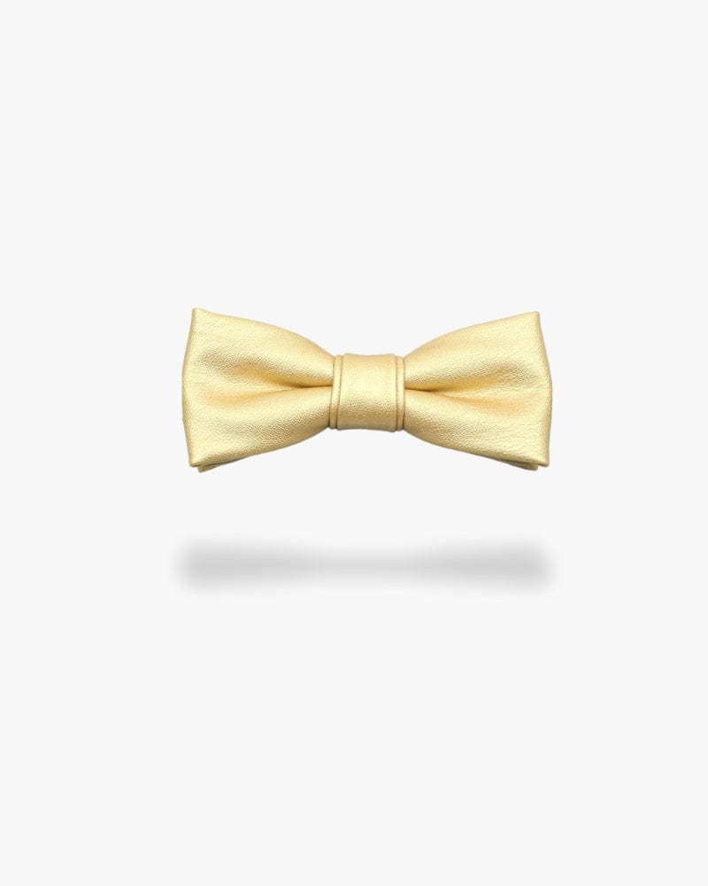 noeud papillon cuir jaune
