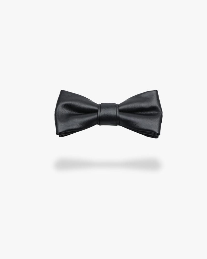 Noeud papillon en cuir | Noir Noir
