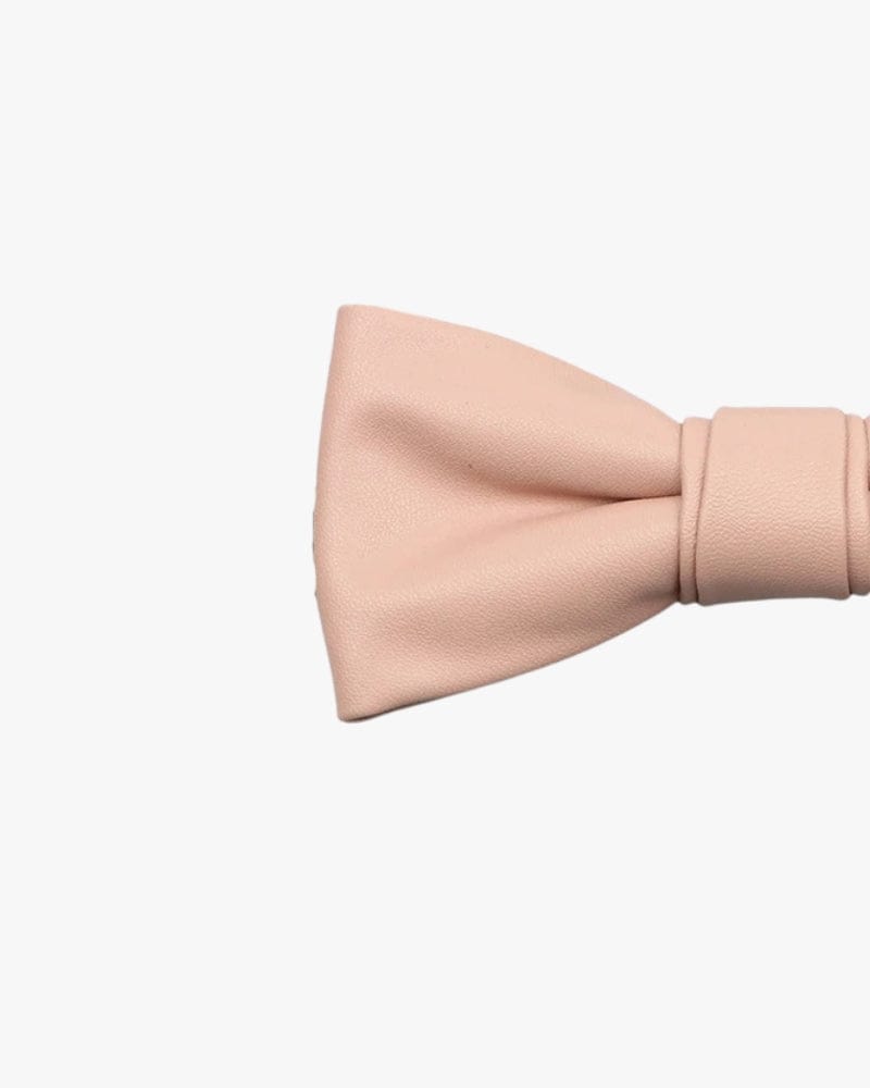 Noeud papillon en cuir | Rose pale Rose clair