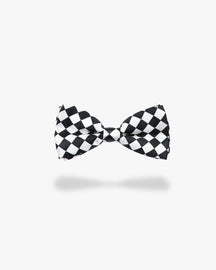 Noeud papillon | Damier noir & blanc Blanc | Noir