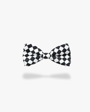 Noeud papillon | Damier noir & blanc Blanc | Noir
