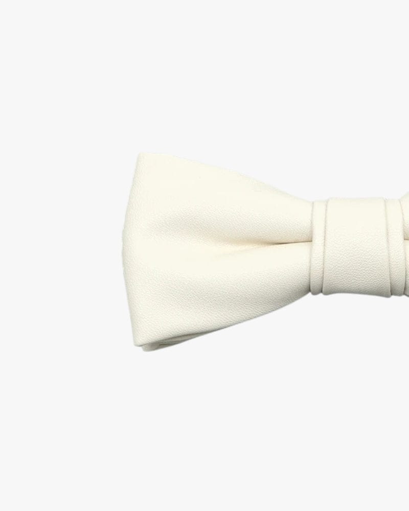 Noeud papillon en cuir | Blanc Blanc