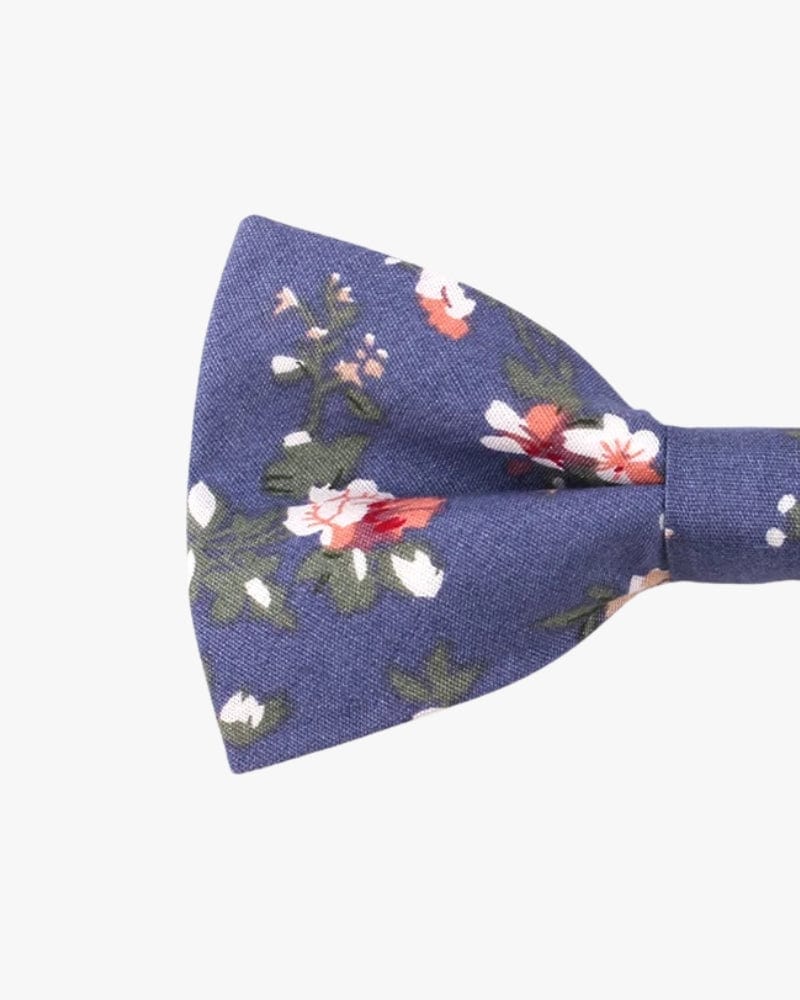 Noeud papillon fleuri | Bleuté Bleu