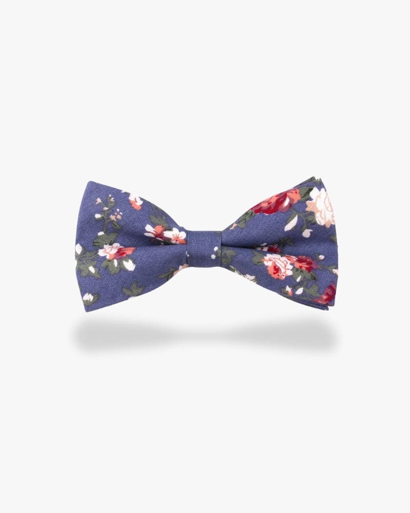 Noeud papillon fleuri | Bleuté Bleu