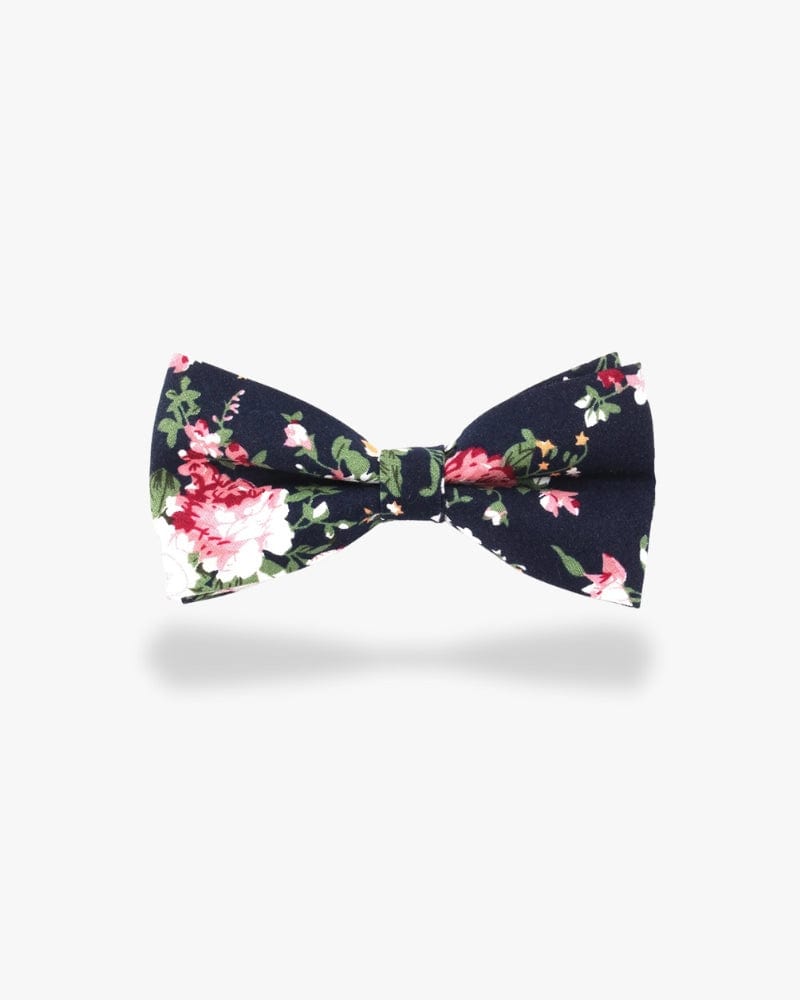 Noeud papillon fleuri | Mariage vintage Bleu marine