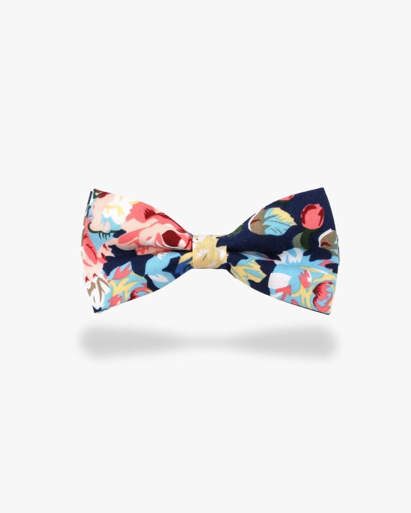 Noeud papillon fleuri | Hold school Bleu marine