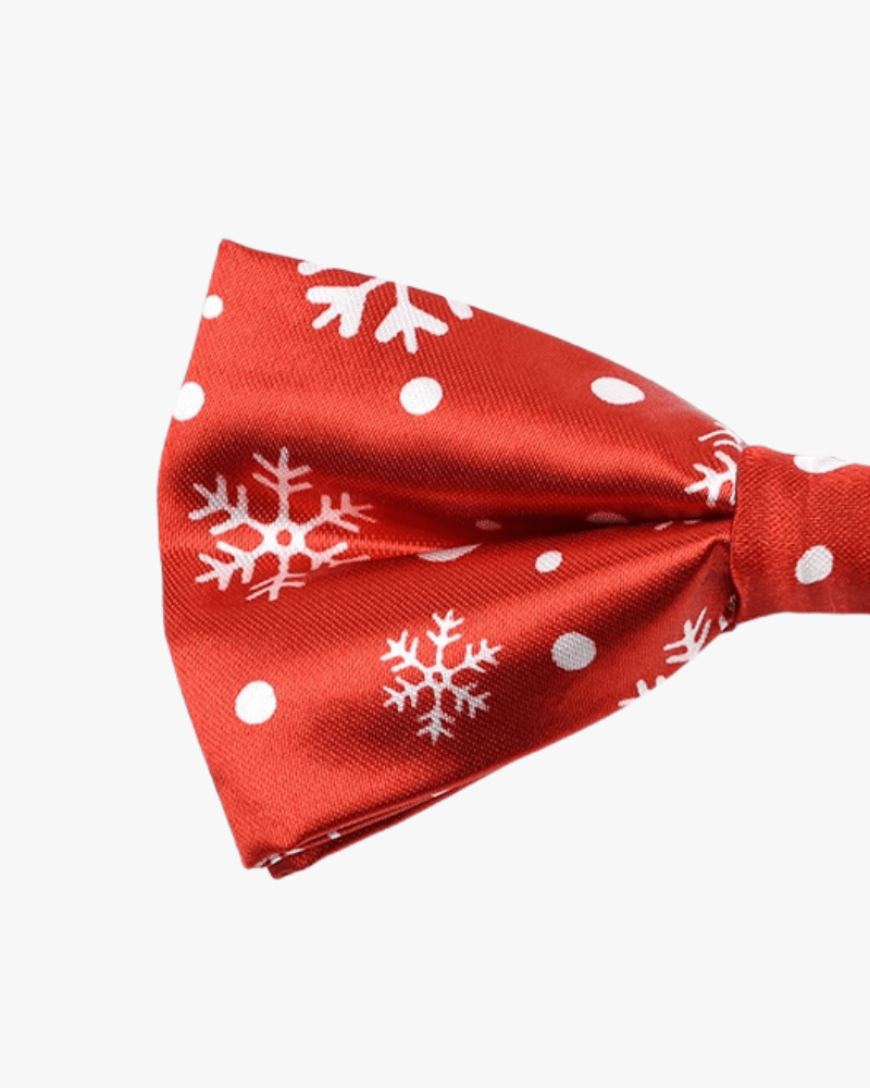 Noeud papillon noël | Flocon de neige Rouge