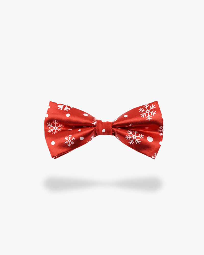 Noeud papillon noël | Flocon de neige Rouge