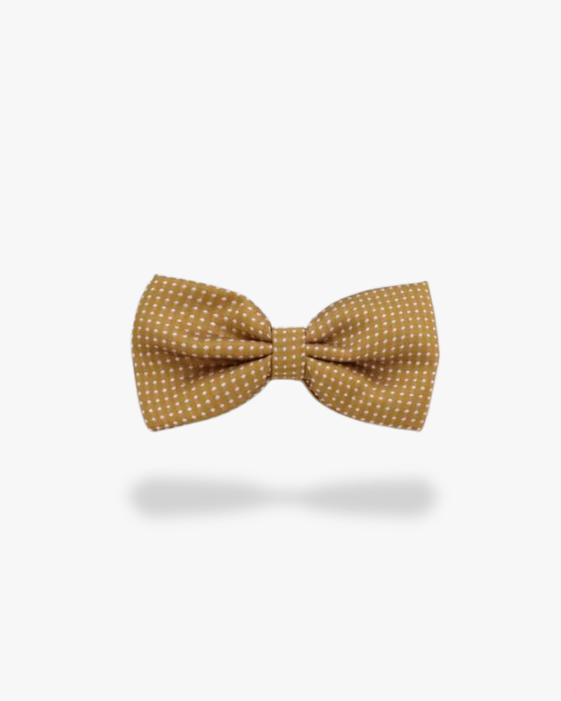 Noeud papillon kaki a pois blanc