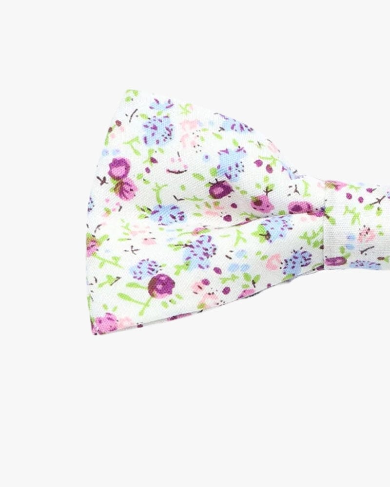 Noeud papillon liberty | Petite fleurs Blanc