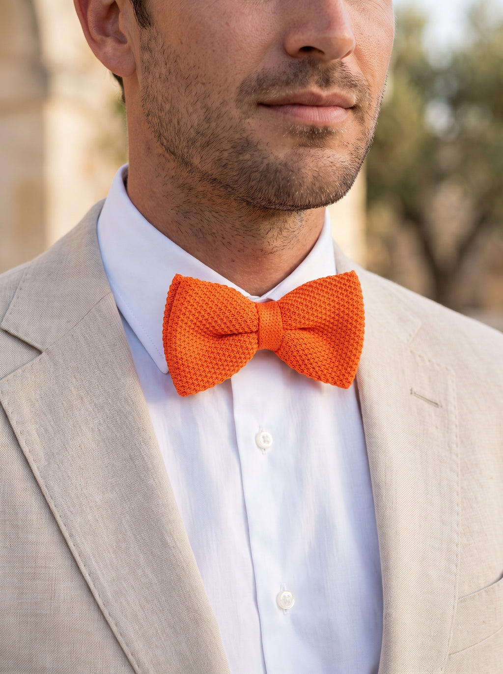Noeud papillon tricot | Orange