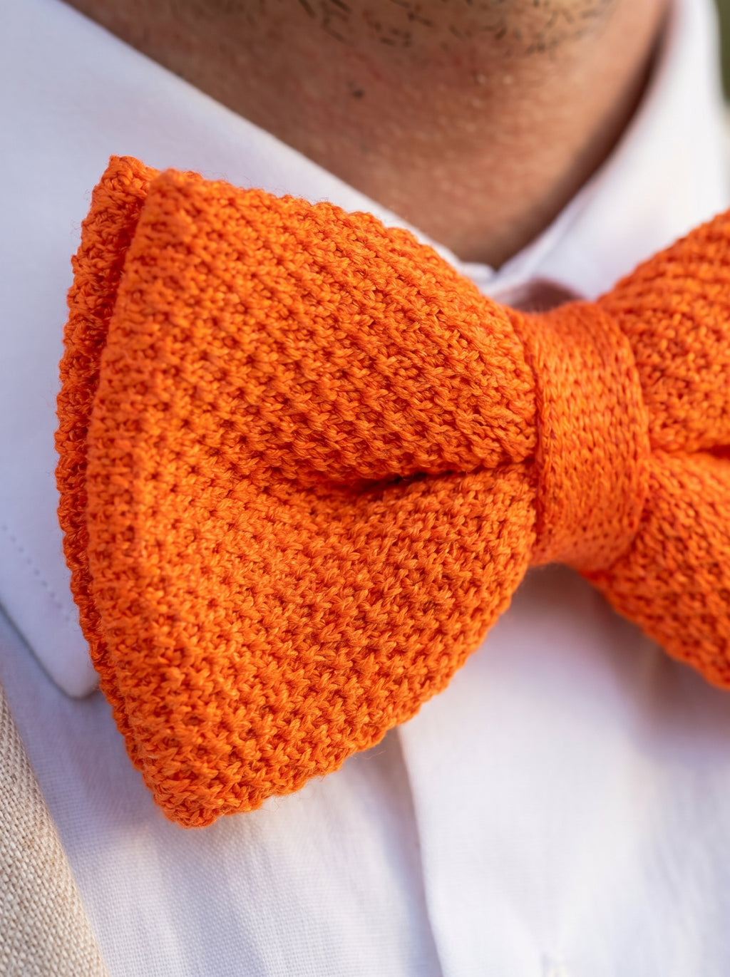 Noeud papillon tricot | Orange