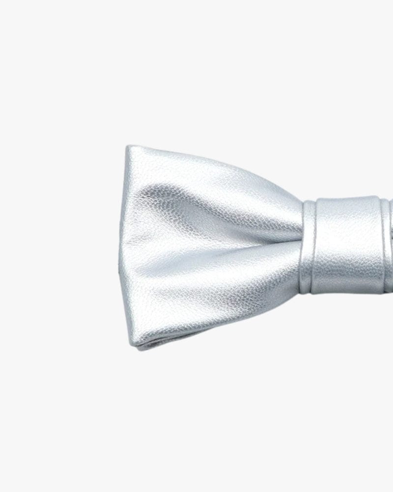 Noeud papillon en cuir | Gris métal Gris metal