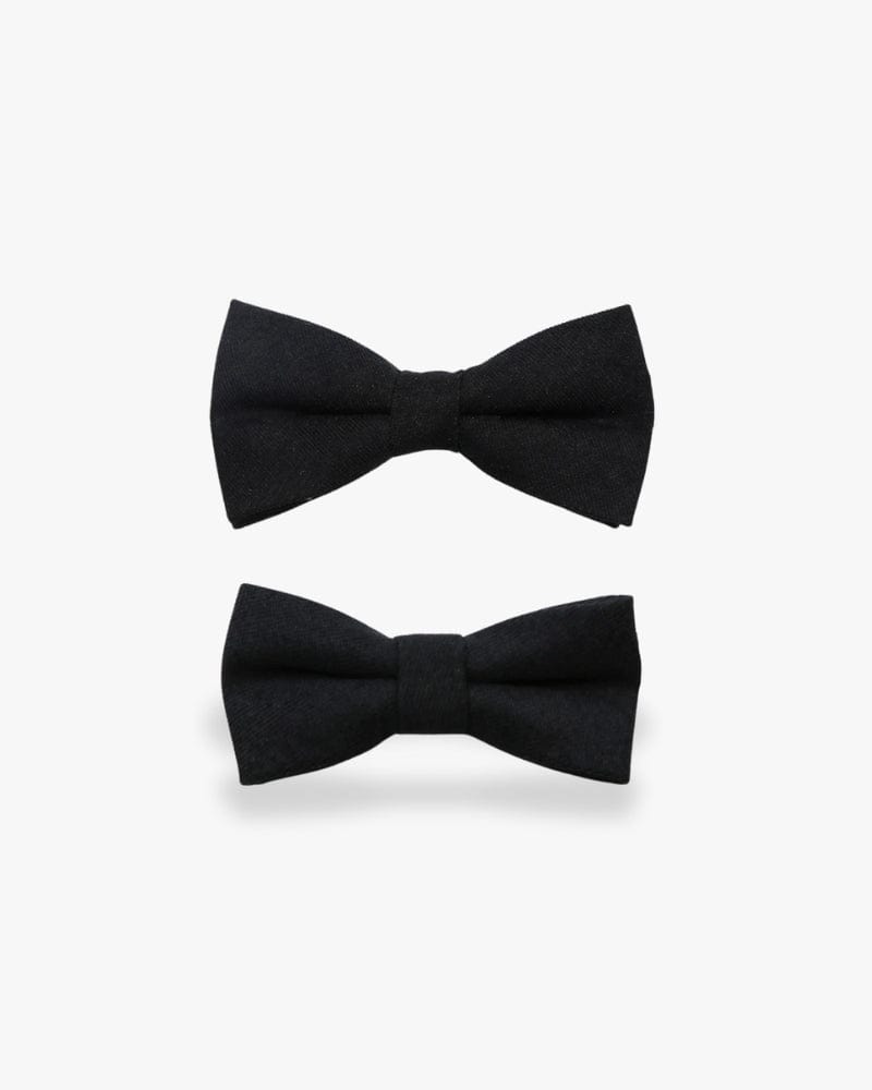 Noeud papillon père & fils | Noir Noir