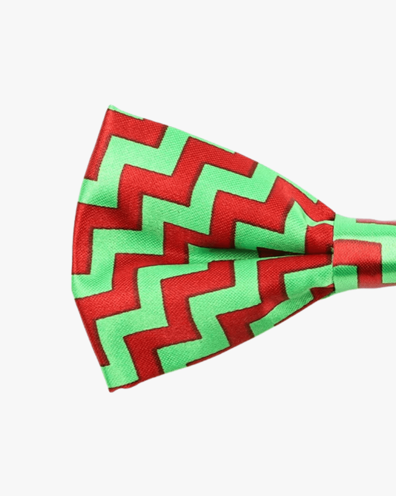 Noeud papillon noël | Papier cadeau Rouge | Vert