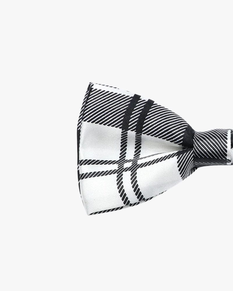 Noeud papillon | Rétro chic Blanc | Noir