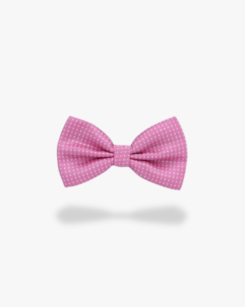 noeud papillon rose a pois blanc