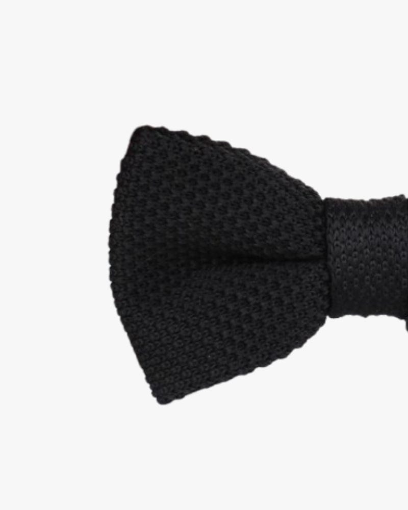 Noeud papillon tricot | Noir Noir
