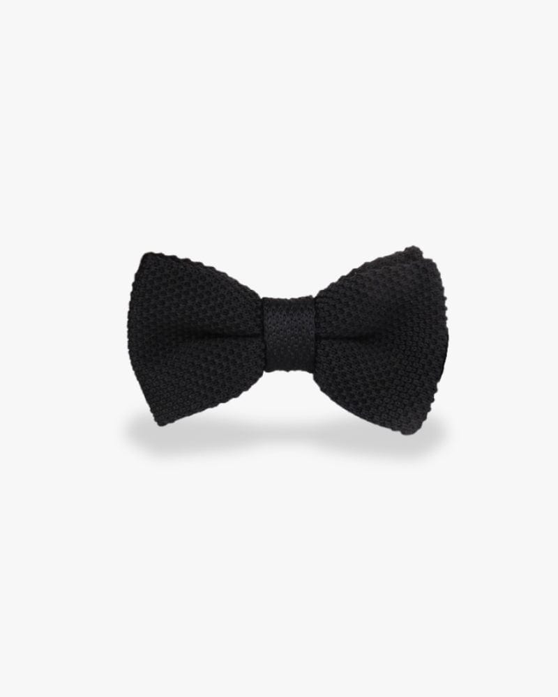 Noeud papillon tricot | Noir Noir